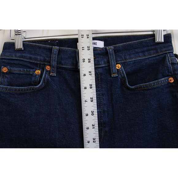 Re/done 90s Comfort Stretch High Rise Ankle Crop Dark Rinse Color Size 26 NWT - Picture 10 of 15